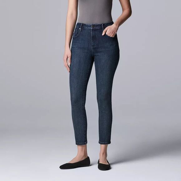 Simply Vera Vera Wang Denim - Simply Vera Power Stretch Mid Rise Skinny Ankle 12P NWT